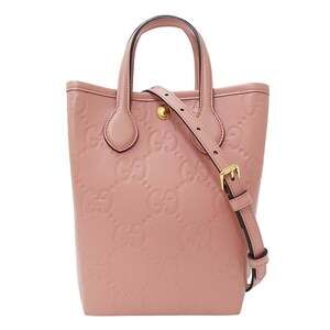 GUCCI Pink Leather Shoulder Bag